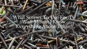 What Screws To Use For Tv Wall Mount | Know Everything About These!